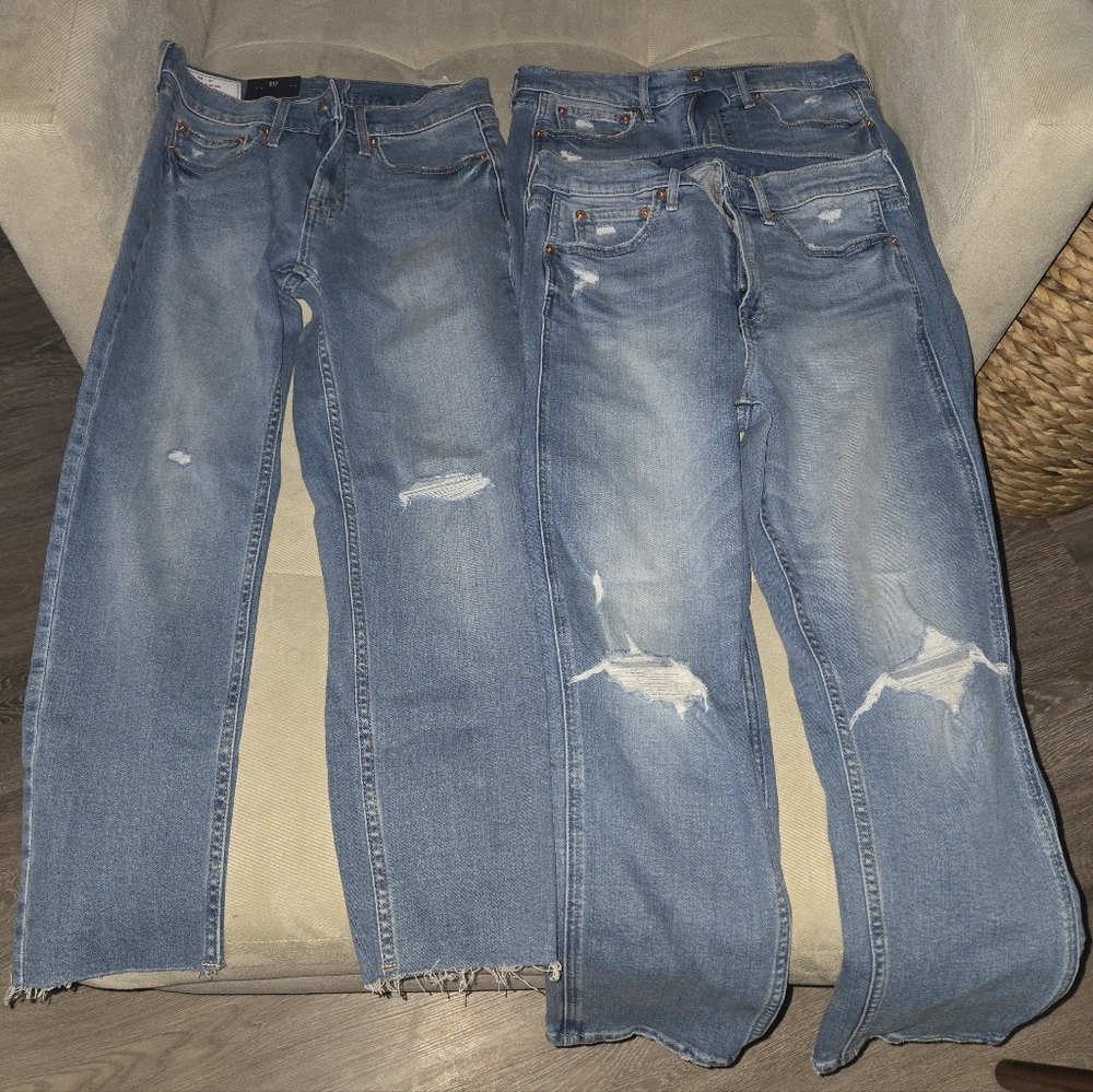 Lot of 3 Gap Vintage Slim Jeans 28 29 Petite Length